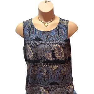 Y2K grunge paisley print tank - WHITESTAG - SIZE XL